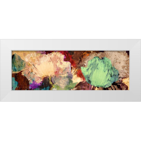 Floating Flowers II White Modern Wood Framed Art Print by Stone, Jim