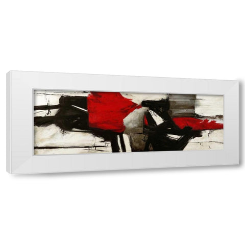 Red Profile White Modern Wood Framed Art Print by Stone, Jim