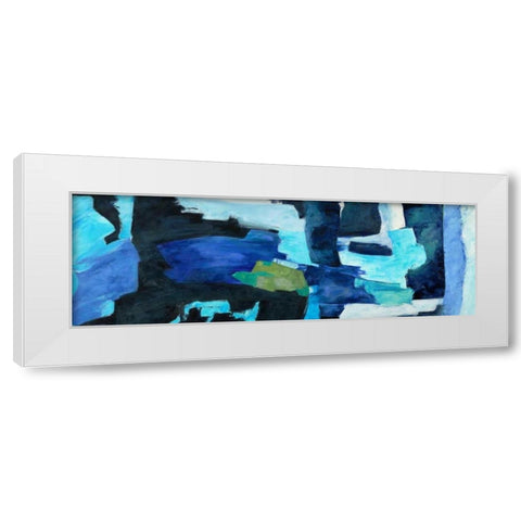 Oceanic Wave in motion White Modern Wood Framed Art Print by Taylor, Heather