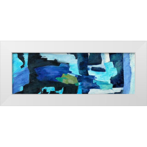 Oceanic Wave in motion White Modern Wood Framed Art Print by Taylor, Heather