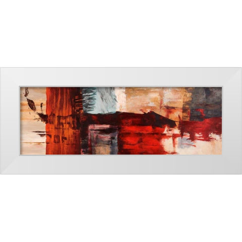 Breathe White Modern Wood Framed Art Print by Taylor, Heather