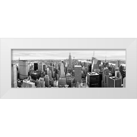 Midtown Manhattan, NYC White Modern Wood Framed Art Print by Ratsenskiy, Vadim