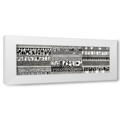 Partitura I White Modern Wood Framed Art Print by Teruzzi, Vittorio