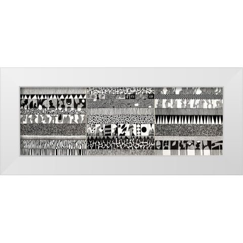 Partitura I White Modern Wood Framed Art Print by Teruzzi, Vittorio