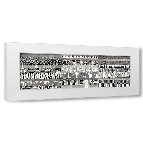 Partitura II White Modern Wood Framed Art Print by Teruzzi, Vittorio