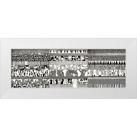 Partitura II White Modern Wood Framed Art Print by Teruzzi, Vittorio