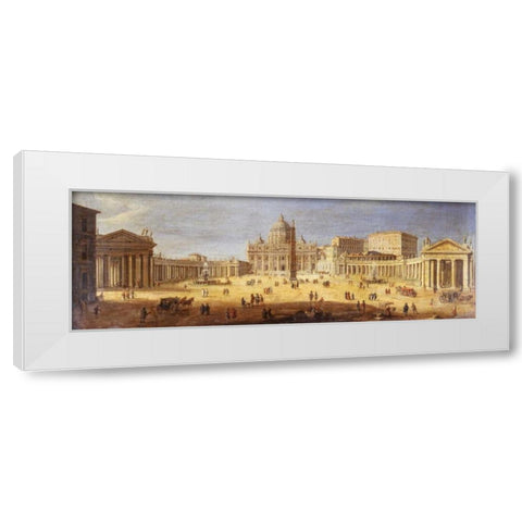 Piazza San Pietro Rome White Modern Wood Framed Art Print by van Wittel, Gaspar