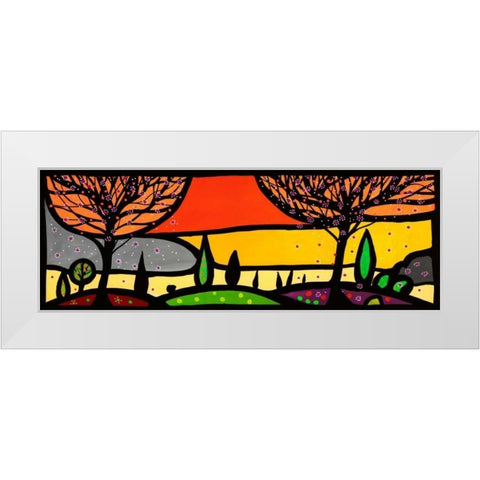 Lautunno sulle colline White Modern Wood Framed Art Print by Wallas