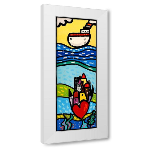 Amori sommersi I White Modern Wood Framed Art Print by Wallas