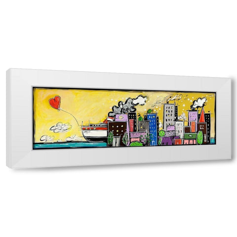Amarcord White Modern Wood Framed Art Print by Wallas
