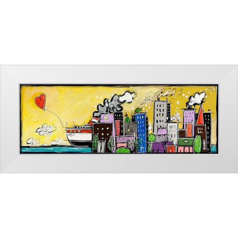 Amarcord White Modern Wood Framed Art Print by Wallas