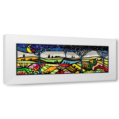 Dolci colline mie White Modern Wood Framed Art Print by Wallas