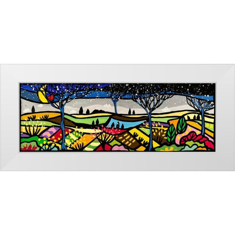 Dolci colline mie White Modern Wood Framed Art Print by Wallas