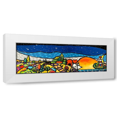 E un romantico tramonto White Modern Wood Framed Art Print by Wallas