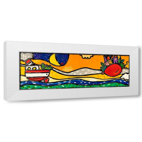 Leggeri leggeri White Modern Wood Framed Art Print by Wallas