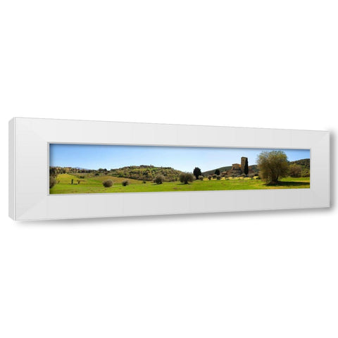 Abbazia di S. Antimo-Val d Orcia-Tuscany White Modern Wood Framed Art Print by Pangea Images