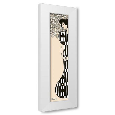 Woman and Tree II White Modern Wood Framed Art Print by Gustav, Klimt