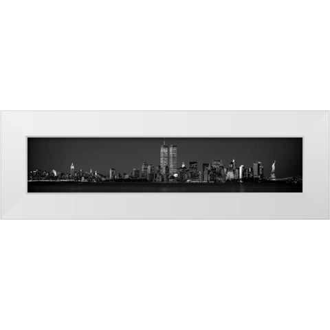 Manhattan Skyline 2001 White Modern Wood Framed Art Print by Berenholtz, Richard