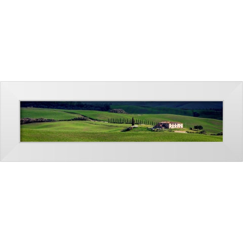A villa in Tuscany White Modern Wood Framed Art Print by Ratsenskiy, Vadim