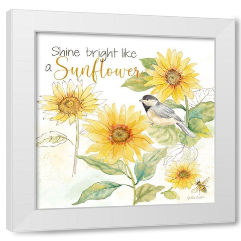 Be My Sunshine V White Modern Wood Framed Art Print by Coulter, Cynthia