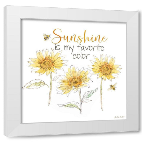 Be My Sunshine VI White Modern Wood Framed Art Print by Coulter, Cynthia