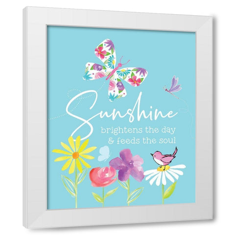 Dreams Take Flight on Blue VI White Modern Wood Framed Art Print by Reed, Tara