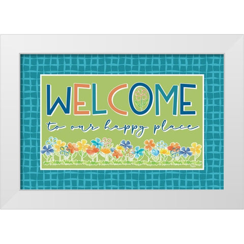 Happy at Home I White Modern Wood Framed Art Print by Reed, Tara