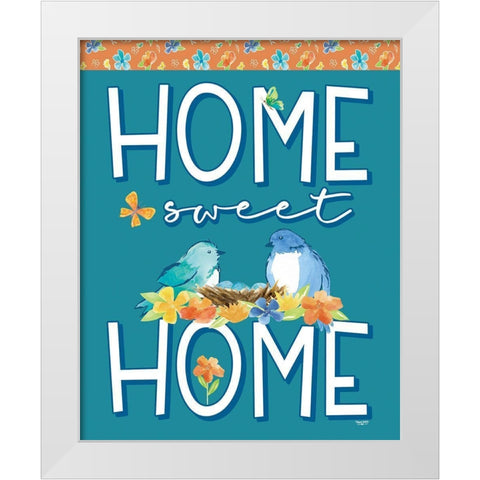 Happy at Home XX White Modern Wood Framed Art Print by Reed, Tara