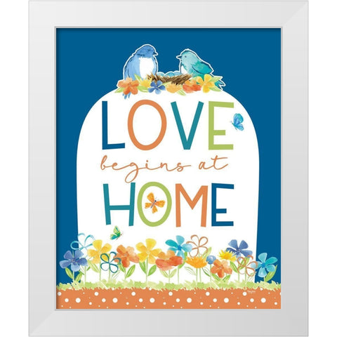 Happy at Home XXI White Modern Wood Framed Art Print by Reed, Tara