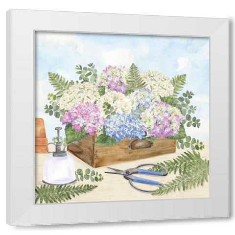 In My Garden V White Modern Wood Framed Art Print by Reed, Tara