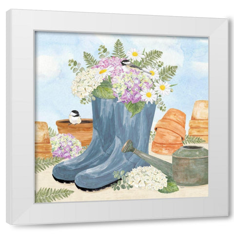 In My Garden VI White Modern Wood Framed Art Print by Reed, Tara