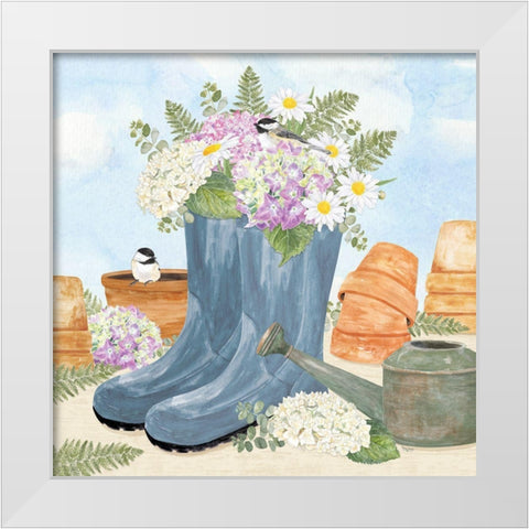 In My Garden VI White Modern Wood Framed Art Print by Reed, Tara