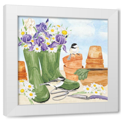 In My Garden VII White Modern Wood Framed Art Print by Reed, Tara