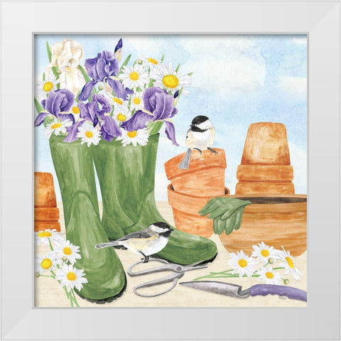 In My Garden VII White Modern Wood Framed Art Print by Reed, Tara