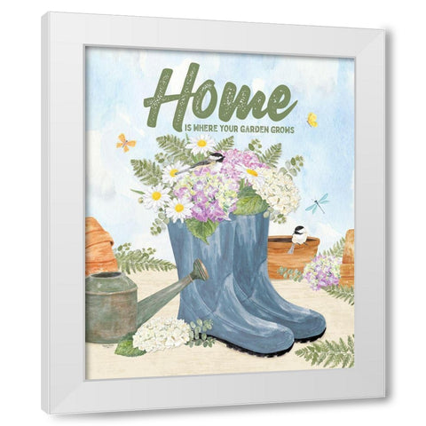 In My Garden XVII White Modern Wood Framed Art Print by Reed, Tara