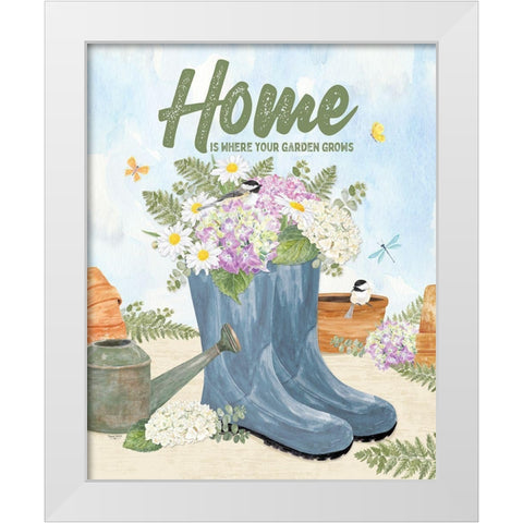 In My Garden XVII White Modern Wood Framed Art Print by Reed, Tara