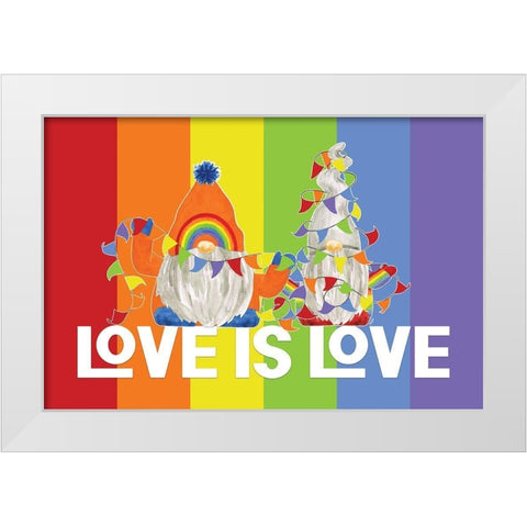 Pride Gnomes XIV White Modern Wood Framed Art Print by Reed, Tara