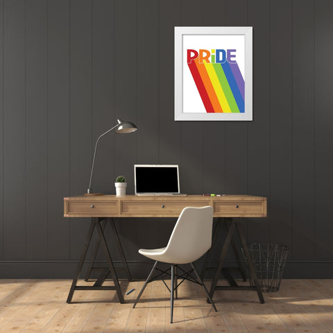 Pride Gnomes XXI White Modern Wood Framed Art Print by Reed, Tara