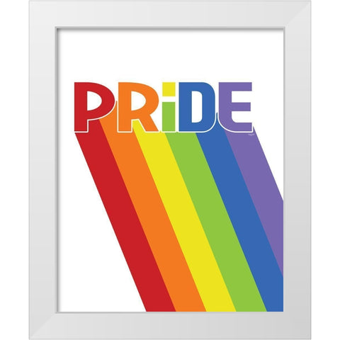 Pride Gnomes XXI White Modern Wood Framed Art Print by Reed, Tara