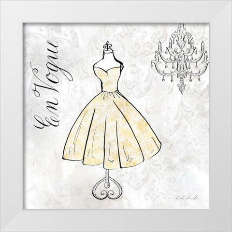 High Fashion I White Modern Wood Framed Art Print by Dundon, Caitlin