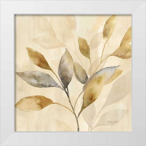 Majestic Leaves I White Modern Wood Framed Art Print by Coulter, Cynthia
