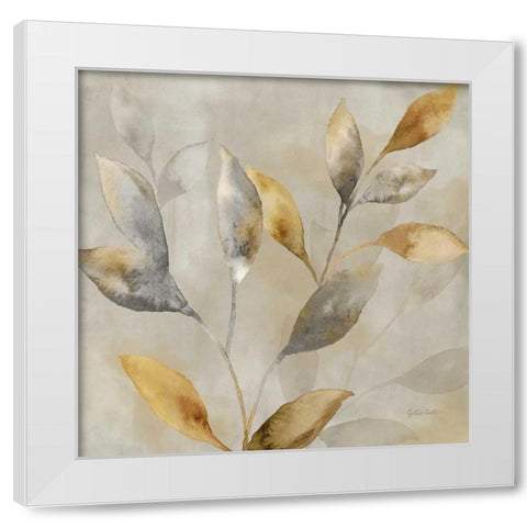 Majestic Leaves III White Modern Wood Framed Art Print by Coulter, Cynthia