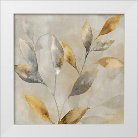 Majestic Leaves III White Modern Wood Framed Art Print by Coulter, Cynthia