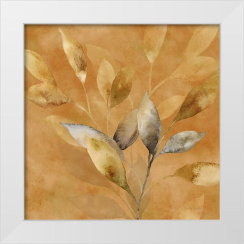 Majestic Leaves IV White Modern Wood Framed Art Print by Coulter, Cynthia