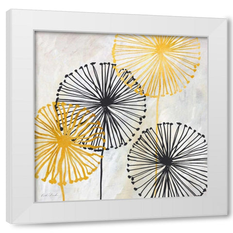 Dandelion Design I White Modern Wood Framed Art Print by Dundon, Caitlin