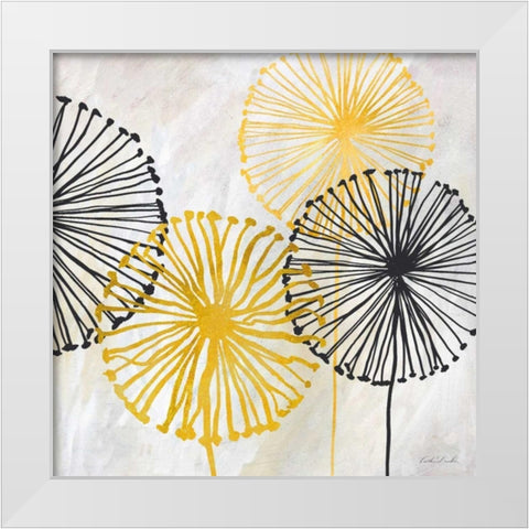 Dandelion Design II White Modern Wood Framed Art Print by Dundon, Caitlin