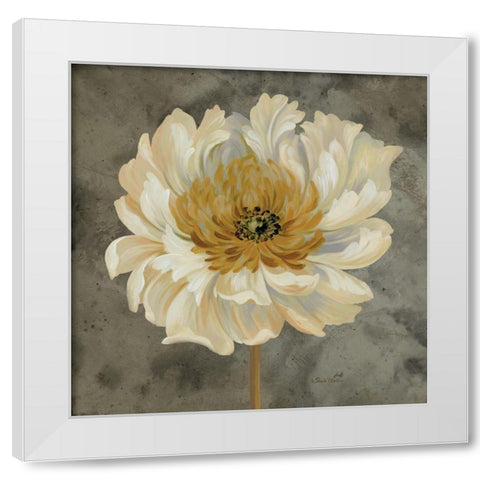Pear Grey Floral Study II White Modern Wood Framed Art Print by Gladding, Pamela