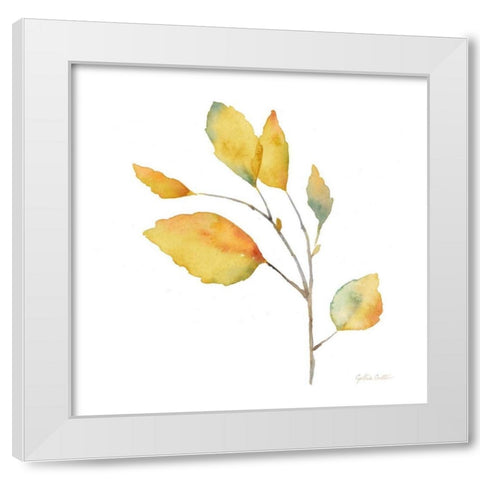 Modern Leaf Study on White II White Modern Wood Framed Art Print by Coulter, Cynthia