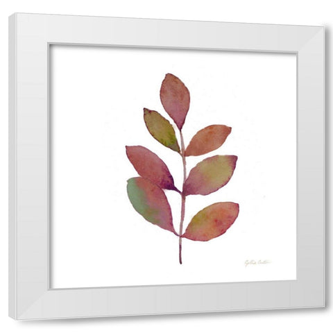 Modern Leaf Study on White III White Modern Wood Framed Art Print by Coulter, Cynthia