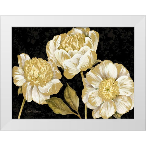 Touch of Gold Landscape on Black White Modern Wood Framed Art Print by Gladding, Pamela
